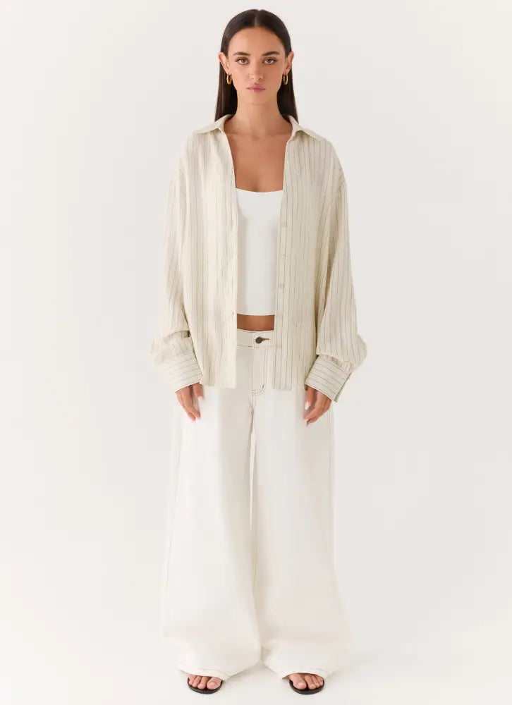 Alessio Shirt - Desert Stripe - Shirts + Blouses