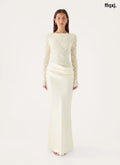 Cerelia Long Sleeve Maxi Dress - Ivory - Maxi Dresses