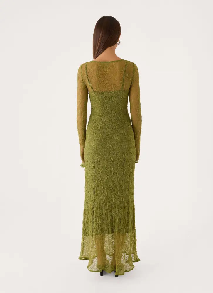 Chalet Maxi Dress - Olive Green - Maxi Dresses