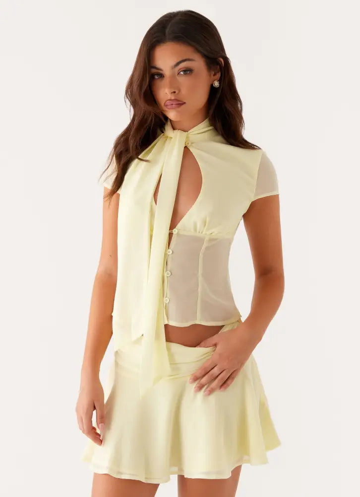 Colby Blouse - Lemon - Shirts + Blouses