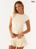 Landon Button Up Top - Lemon - Tops