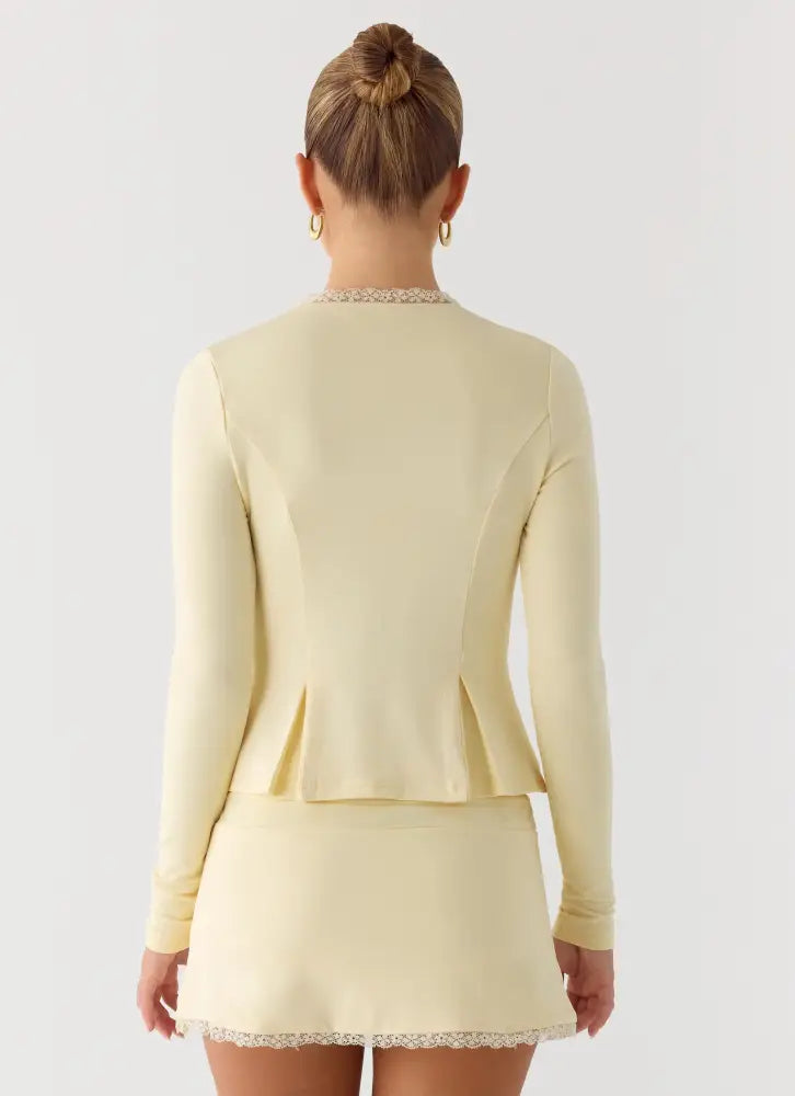 Landon Long Sleeve Top - Butter Yellow - Tops