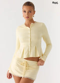 Landon Long Sleeve Top - Butter Yellow - Tops