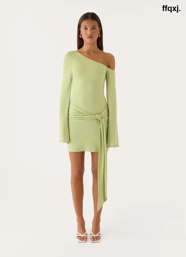 Let You Go Mini Dress - Pistachio - Mini Dresses
