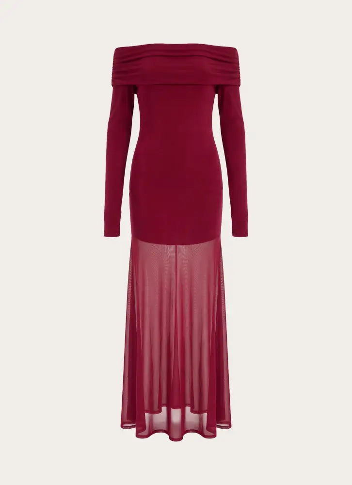 Lush Static Maxi Dress - Sangria - Maxi Dresses