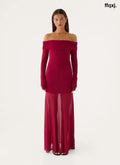 Lush Static Maxi Dress - Sangria - Maxi Dresses