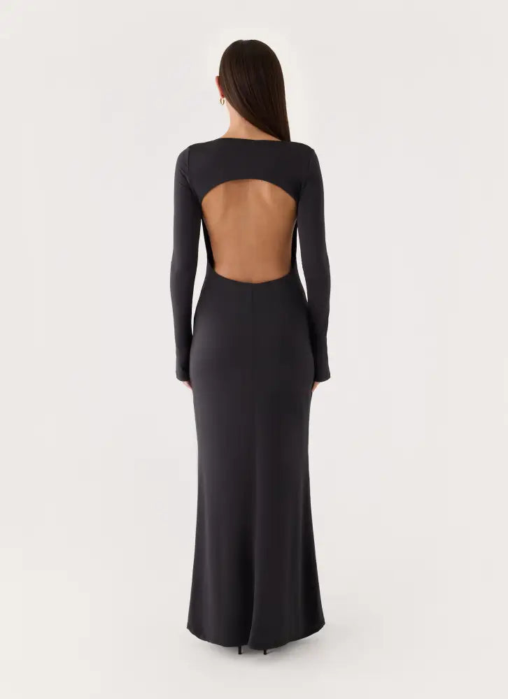 Main Event Keyhole Maxi Dress - Black - Maxi Dresses