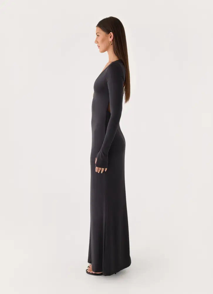 Main Event Keyhole Maxi Dress - Black - Maxi Dresses