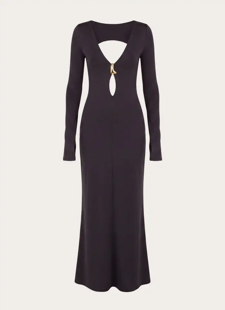 Main Event Keyhole Maxi Dress - Black - Maxi Dresses