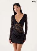 Michayla Lace Mini Dress - Black - Mini Dresses