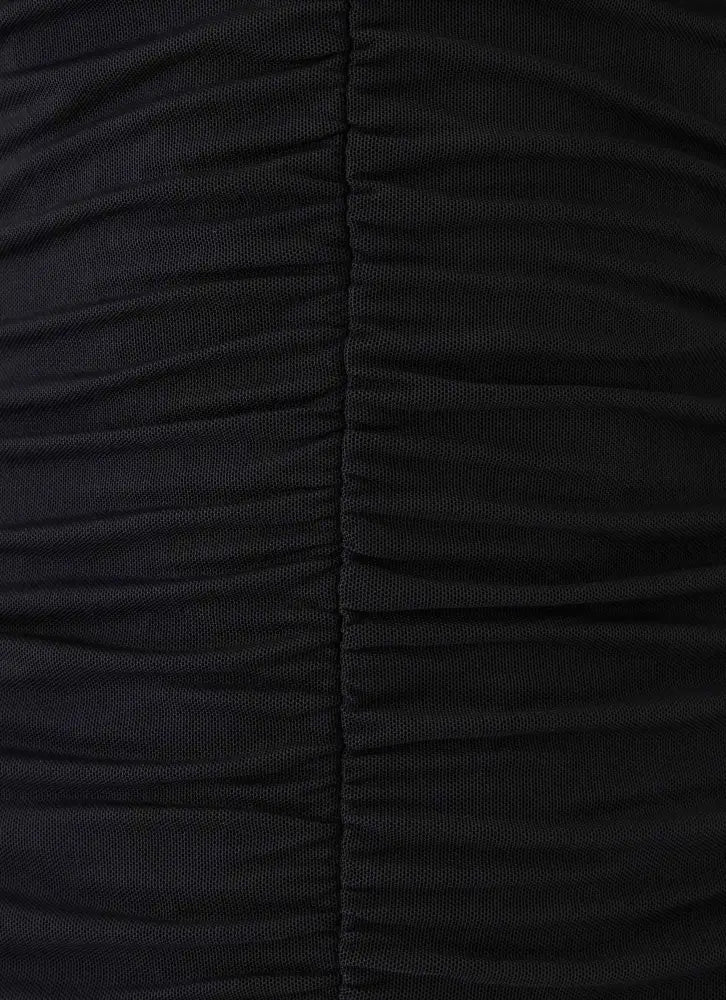 Vinese Long Sleeve Lace Mini Dress - Black - Mini Dresses